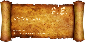 Héra Emmi névjegykártya